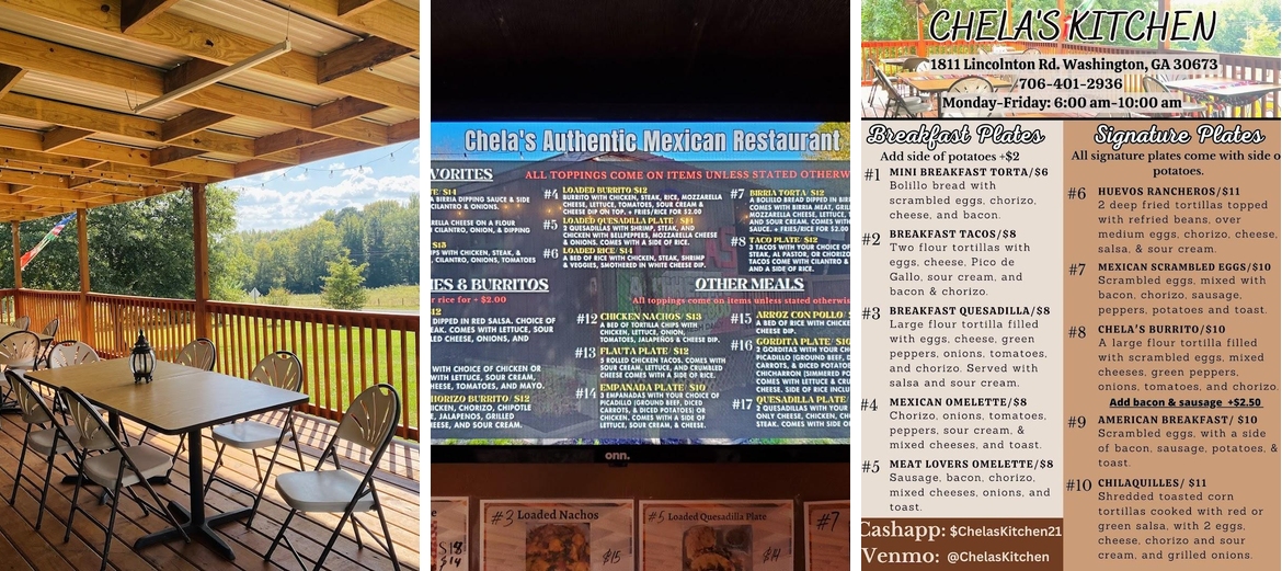 Chela's Kitchen Menu